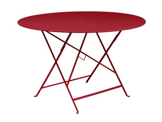 Fermob - Table de jardin ronde pliante acier piment 6 personnes Bistro FERMOB - Image 3
