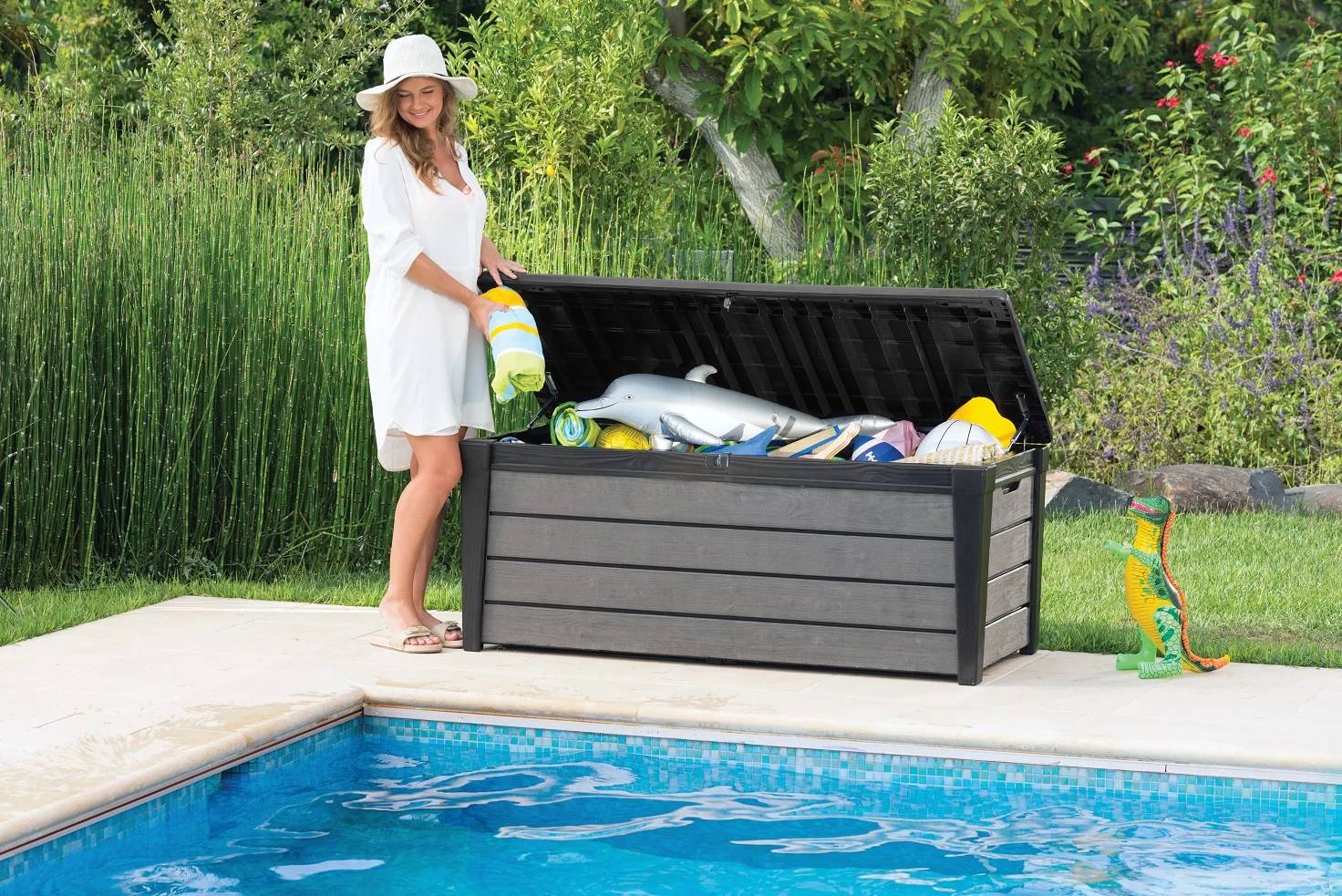 Coffre de jardin résine Keter Brossium 455L gris - Image 9