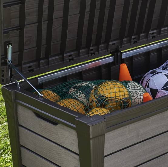 Coffre de jardin résine Keter Brossium 455L gris - Image 11