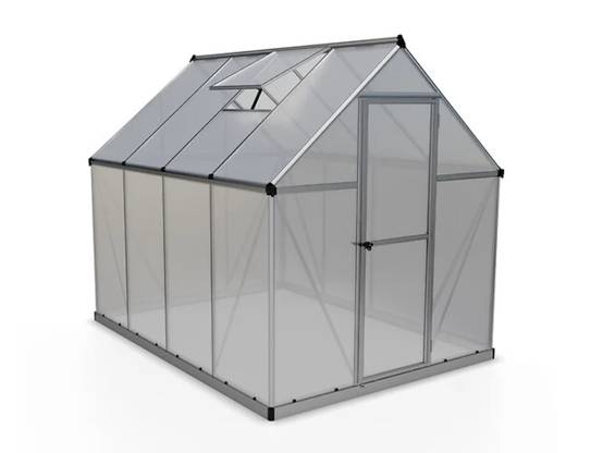 Canopia by Palram - Serre de jardin polycarbonate aluminium brut 4,6 m² Mythos avec embase - Canopia by Palram - Image 7