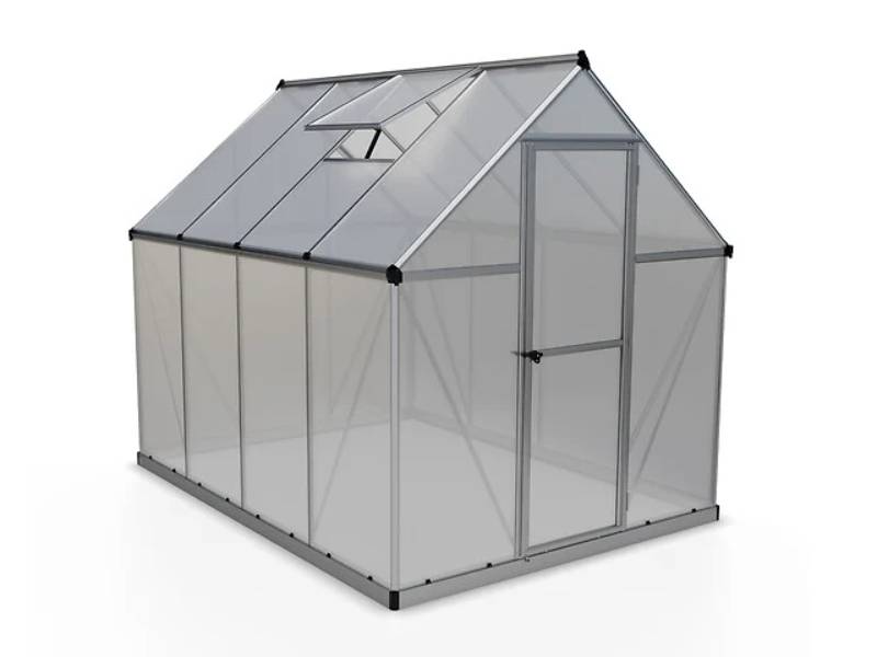 Canopia by Palram - Serre de jardin polycarbonate aluminium brut 4,6 m² Mythos avec embase - Canopia by Palram - Image 7