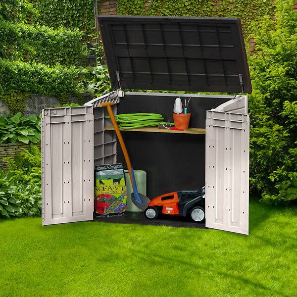 Coffre de jardin résine 1200L beige - Image 13
