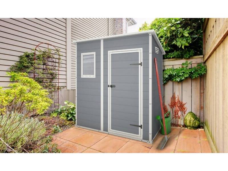 Abri de jardin résine gris monopente plancher 1,6m² Premium KETER - Image 6