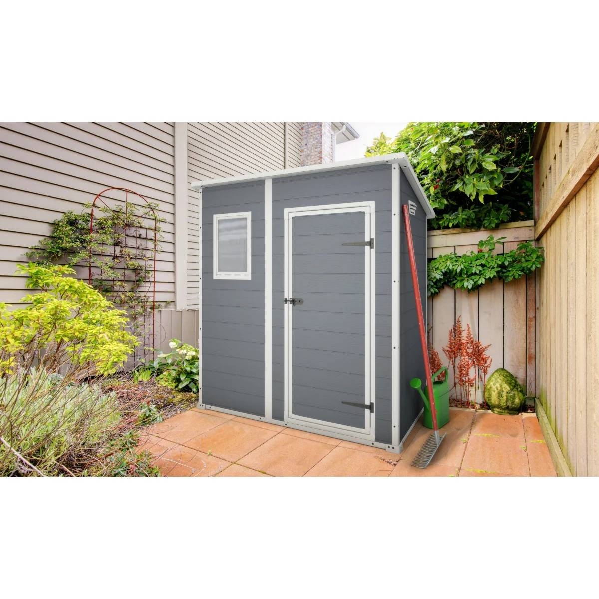 Abri de jardin résine gris monopente plancher 1,6m² Premium KETER - Image 10