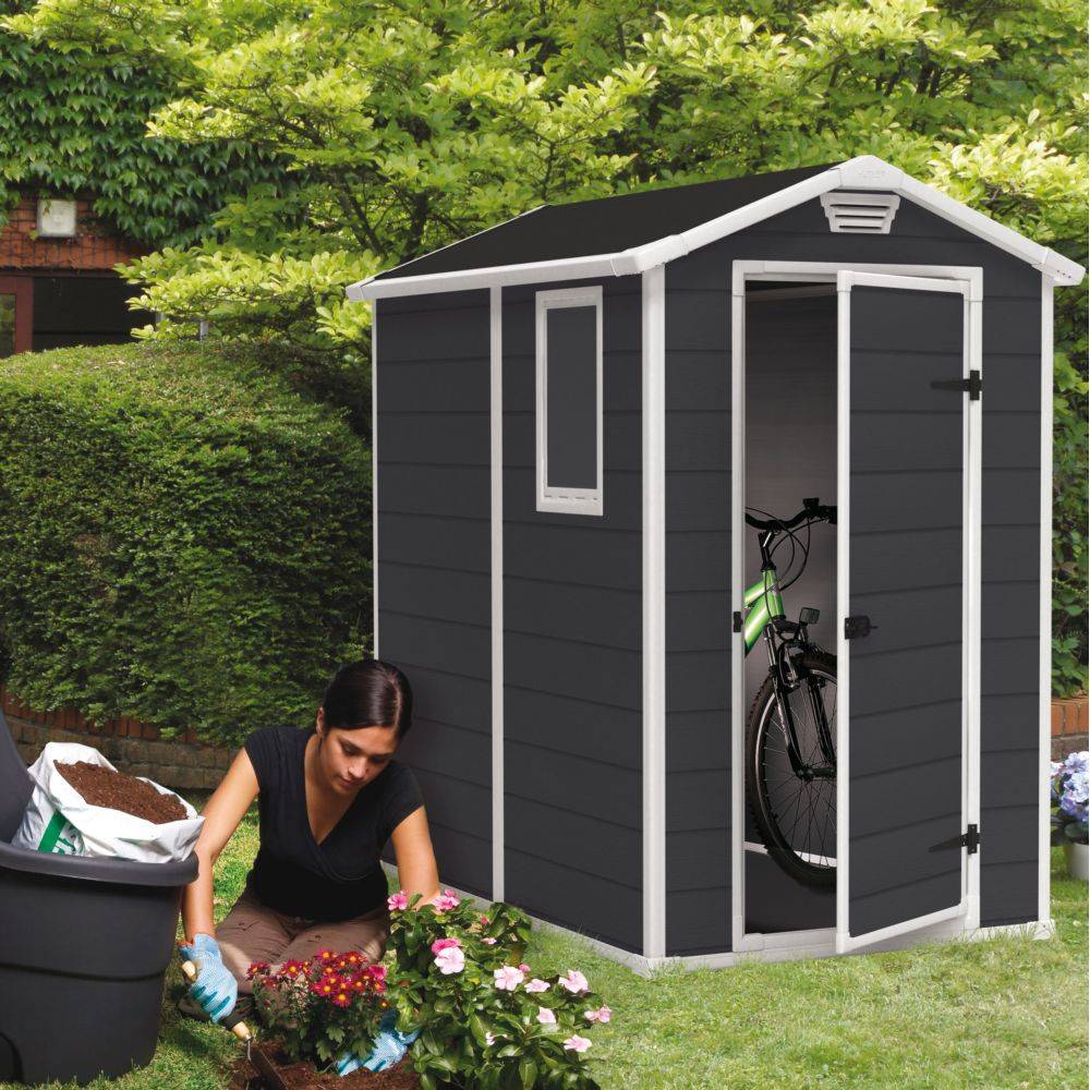 Abri de jardin résine anthracite avec plancher 2,5m² Premium Keter - Image 2