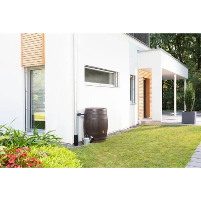 Garantia - Récupérateur d'eau de pluie 400L robinet et collecteur inclus imitation tonneau marron  - GARANTIA - Image 1