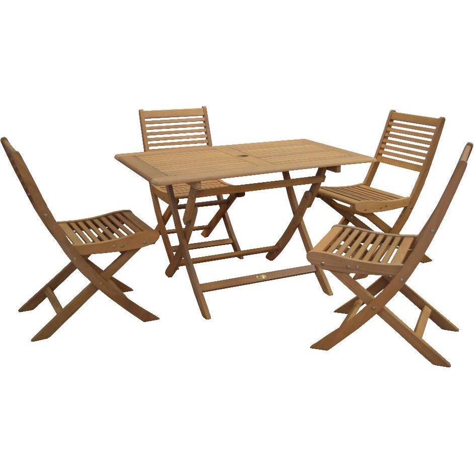 Chaise Pliante Eucalyptus Naturel - PROLOISIRS - Image 4