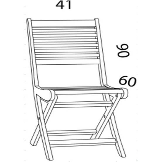 Chaise Pliante Eucalyptus Naturel - PROLOISIRS - Image 2