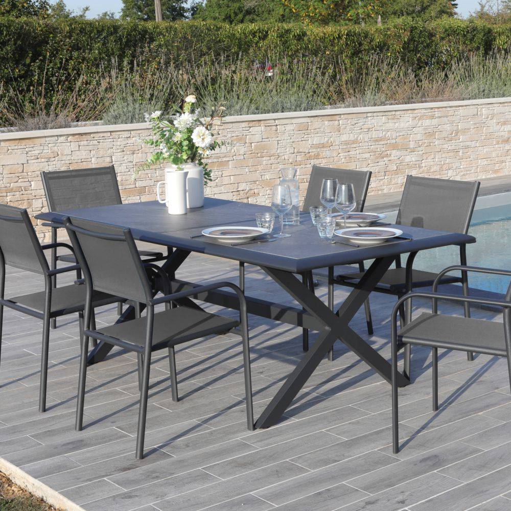 CHÂSSIS TABLE  CERAM 198x104 GRAPHITE - Image 2