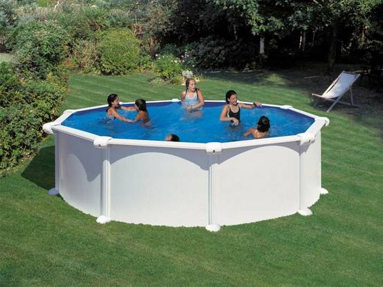 Gré - Piscine hors-sol acier blanc Ø 4,80 m H 1,32 m Atlantis - GRE - Image 10
