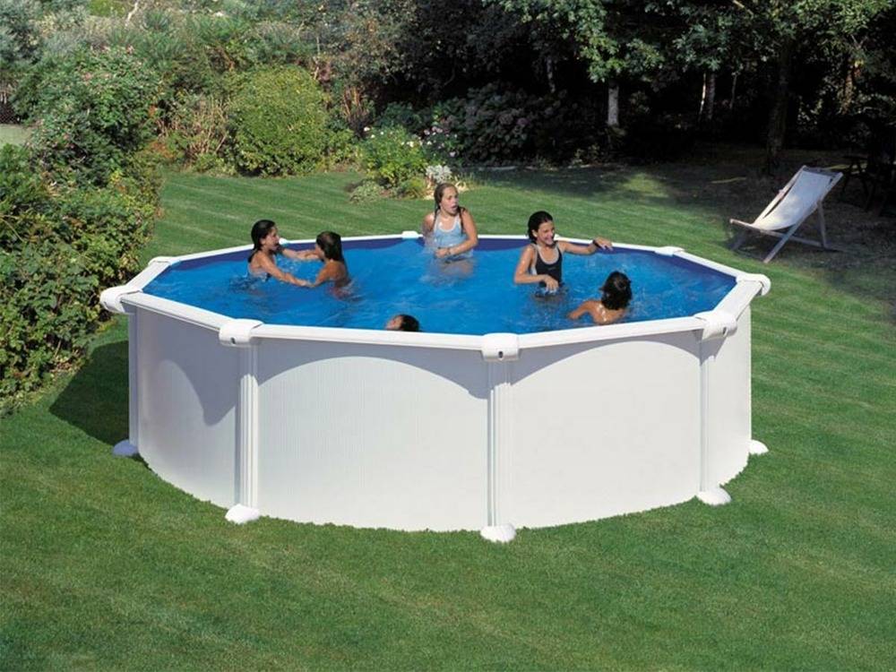 Gré - Piscine hors-sol acier blanc Ø 4,80 m H 1,32 m Atlantis - GRE - Image 10