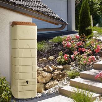 Belli - Récupérateur d'eau de pluie 650L mural couvercle, robinet et collecteur inclus - BELLI