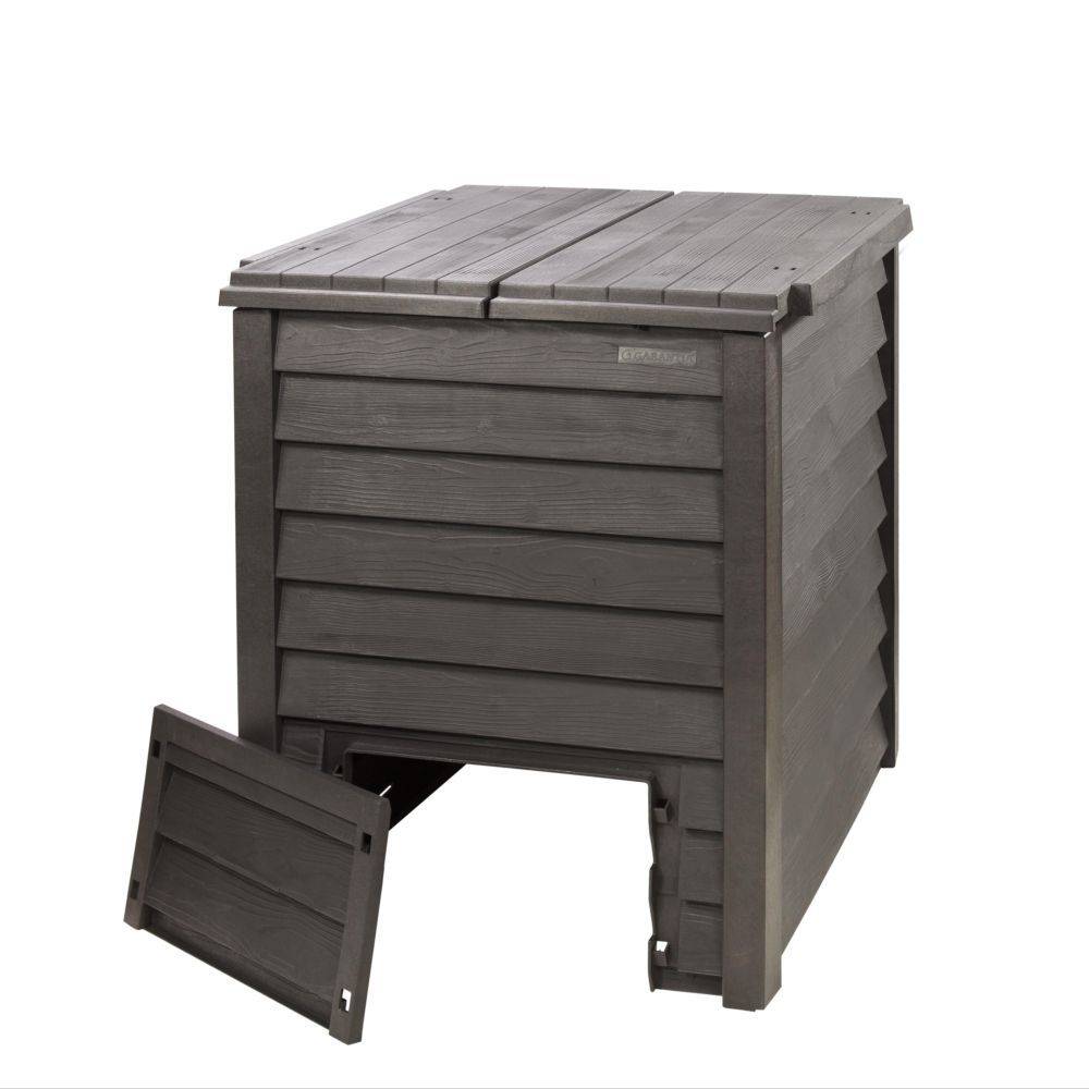 Composteur GARANTIA Thermo-Wood 600L marron + grille de fond - Image 5