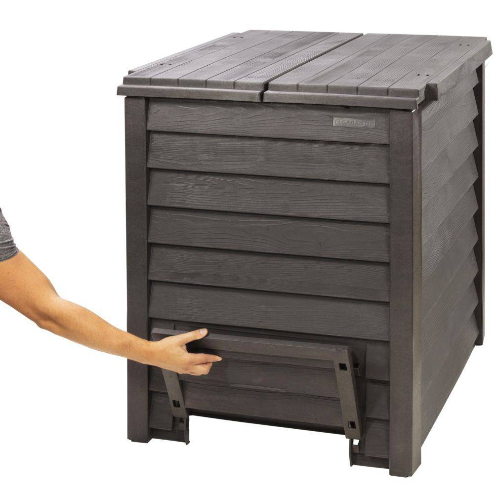 Composteur GARANTIA Thermo-Wood 600L marron + grille de fond - Image 23