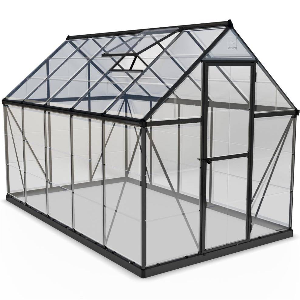 Canopia by Palram - Serre de jardin polycarbonate aluminium anthracite 5,7 m² Harmony avec embase - Canopia by Palram - Image 1