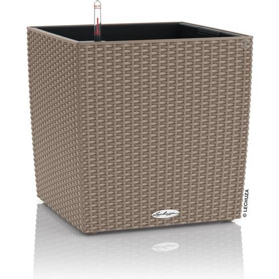 Pot de fleur Lechuza Cube Cottage 40 cm Sable