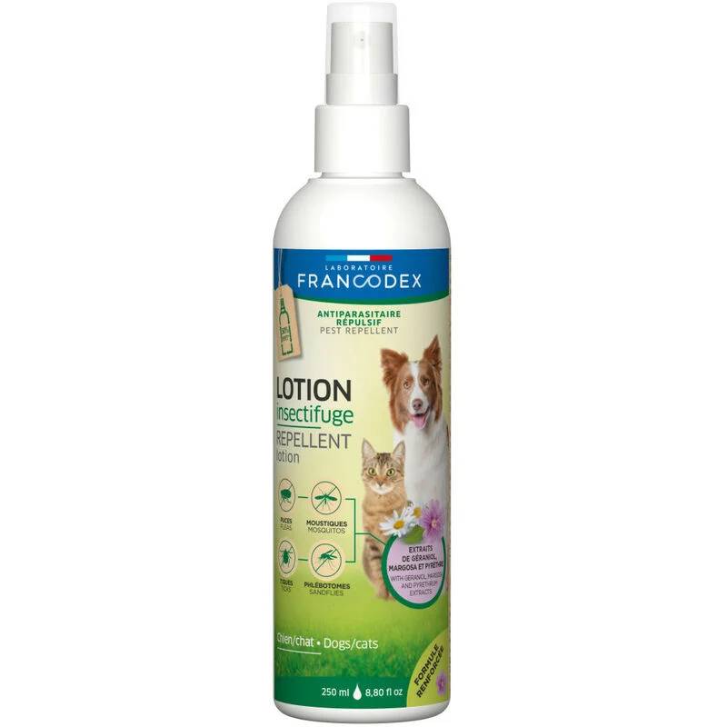 Lotion Antiparasitaire Répulsive Chien & Chat 250 ml - FRANCODEX