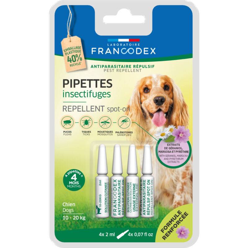 Francodex - Pipettes Antiparasitaires Petit Chien - FRANCODEX