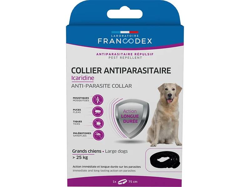 Collier grand chien icaridine noir – FRANCODEX - Image 2