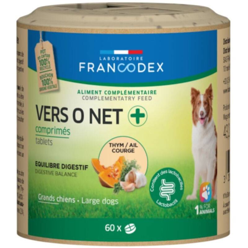 Vers O Net+ comprimés anti-parasitaires pour grand chien Ø6 cm H.6.5 cm - Francodex - Image 2