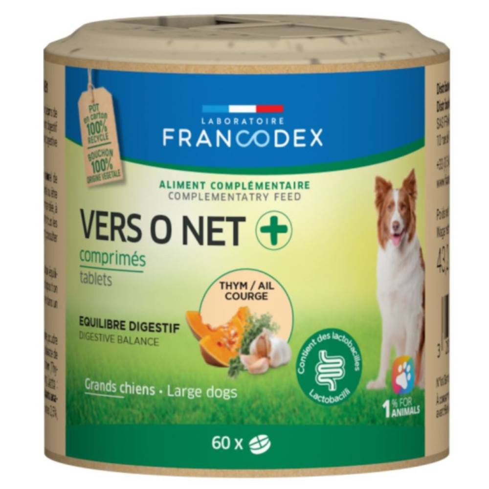 Vers O Net+ comprimés anti-parasitaires pour grand chien Ø6 cm H.6.5 cm - Francodex - Image 5