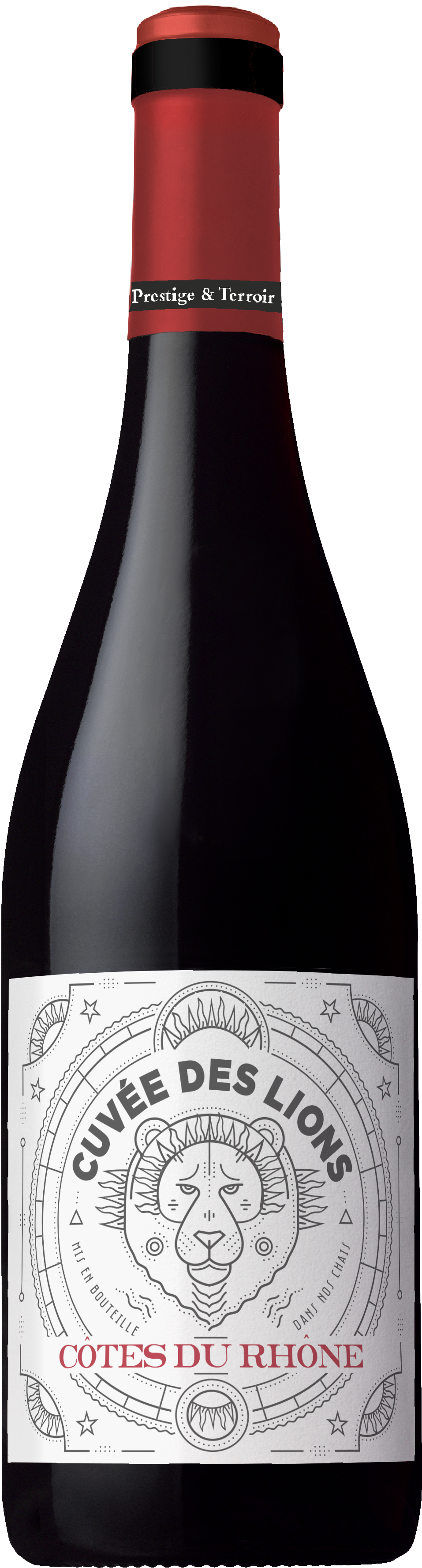 Rhonéa - Vin rouge AOC Côtes du Rhône Cuvée des Lions Rouge 2020 - 75cl