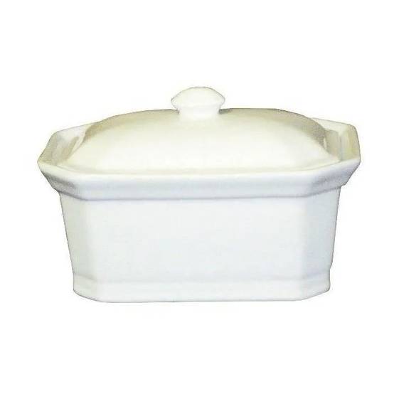 Terrine rectangulaire porcelaine blanc L.17.5 cm l.12.5 cm H.7.5 cm modèle n.4 - Girard - Image 2