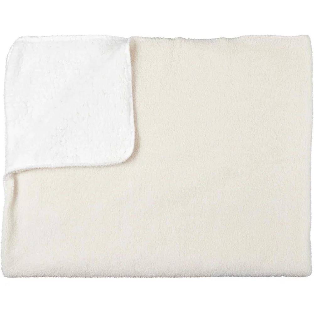 Plaid Polyester Ecru L. 120 cm P. 150 cm - THE HOME DECO FACTORY - Image 2