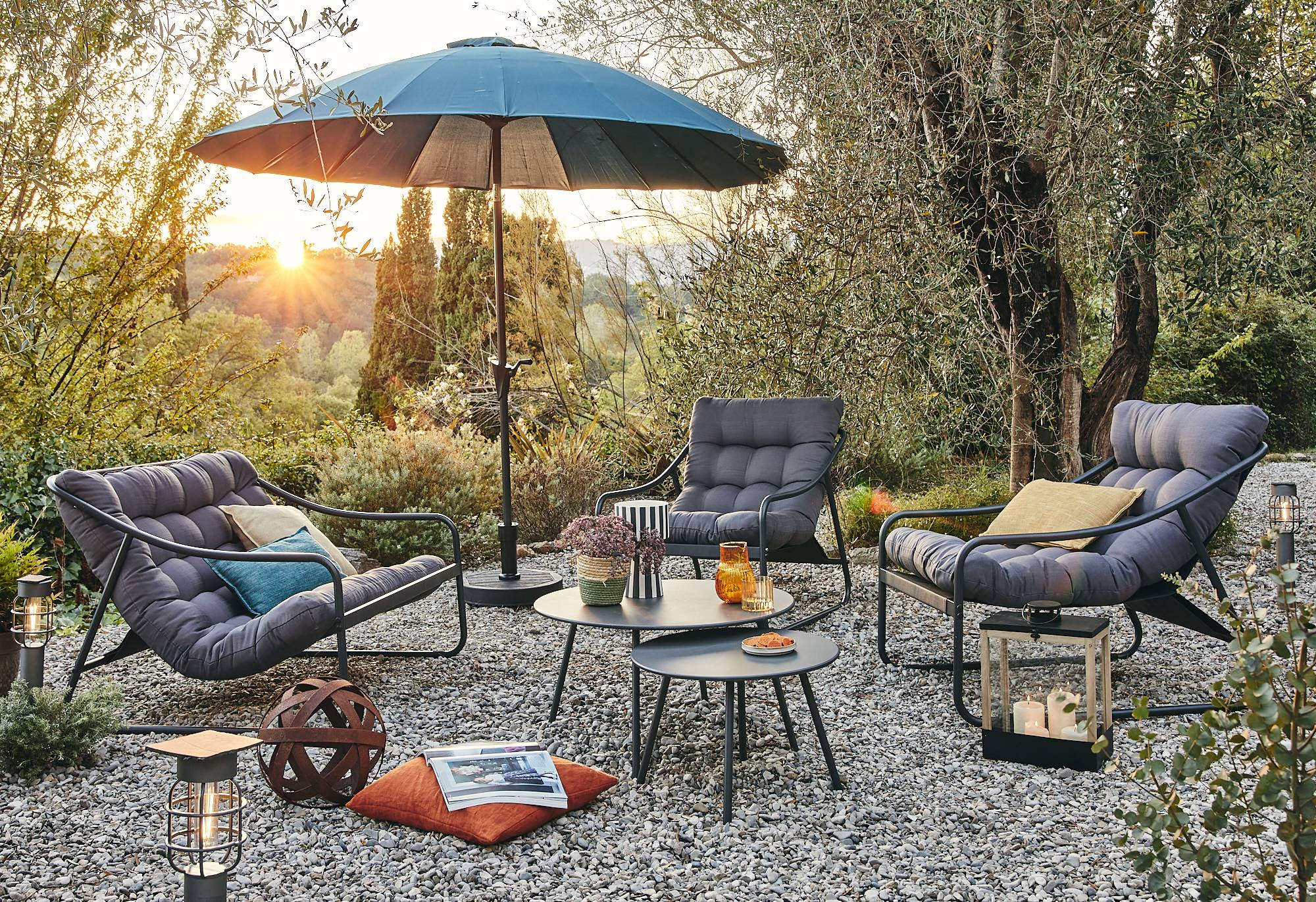 Pro Loisirs - Salon de jardin aluminium 4 personnes Bord d'Eau Proloisirs