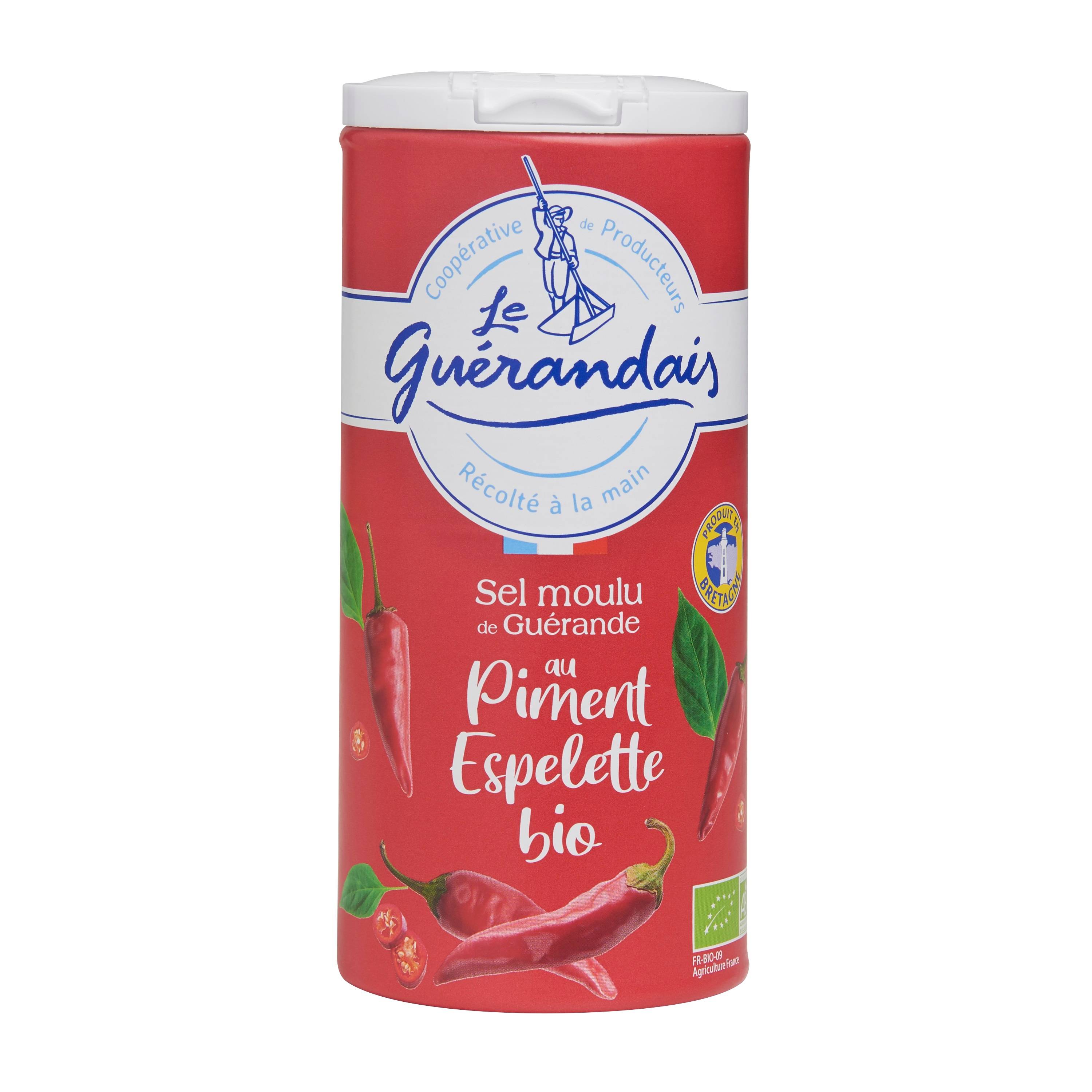 Sel moulu Guérande piment d'Espelette BIO 250 g - LE GUÉRANDAIS