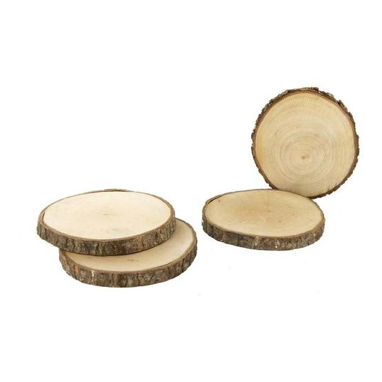 Set de dessous de verre bois marron Ø 11 cm H 1,30 cm - THE HOME DECO FACTORY - Image 3