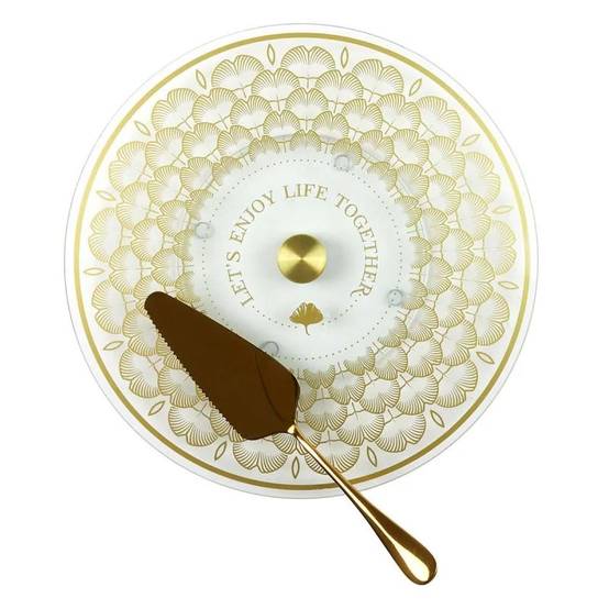 Pelle à tarte Acier inoxydable Doré L 22,50 cm THE HOME DECO FACTORY - Image 4
