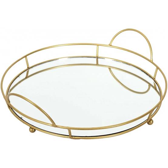Plateau de présentation Fer Verre 34 cm – THE HOME DECO FACTORY - Image 5