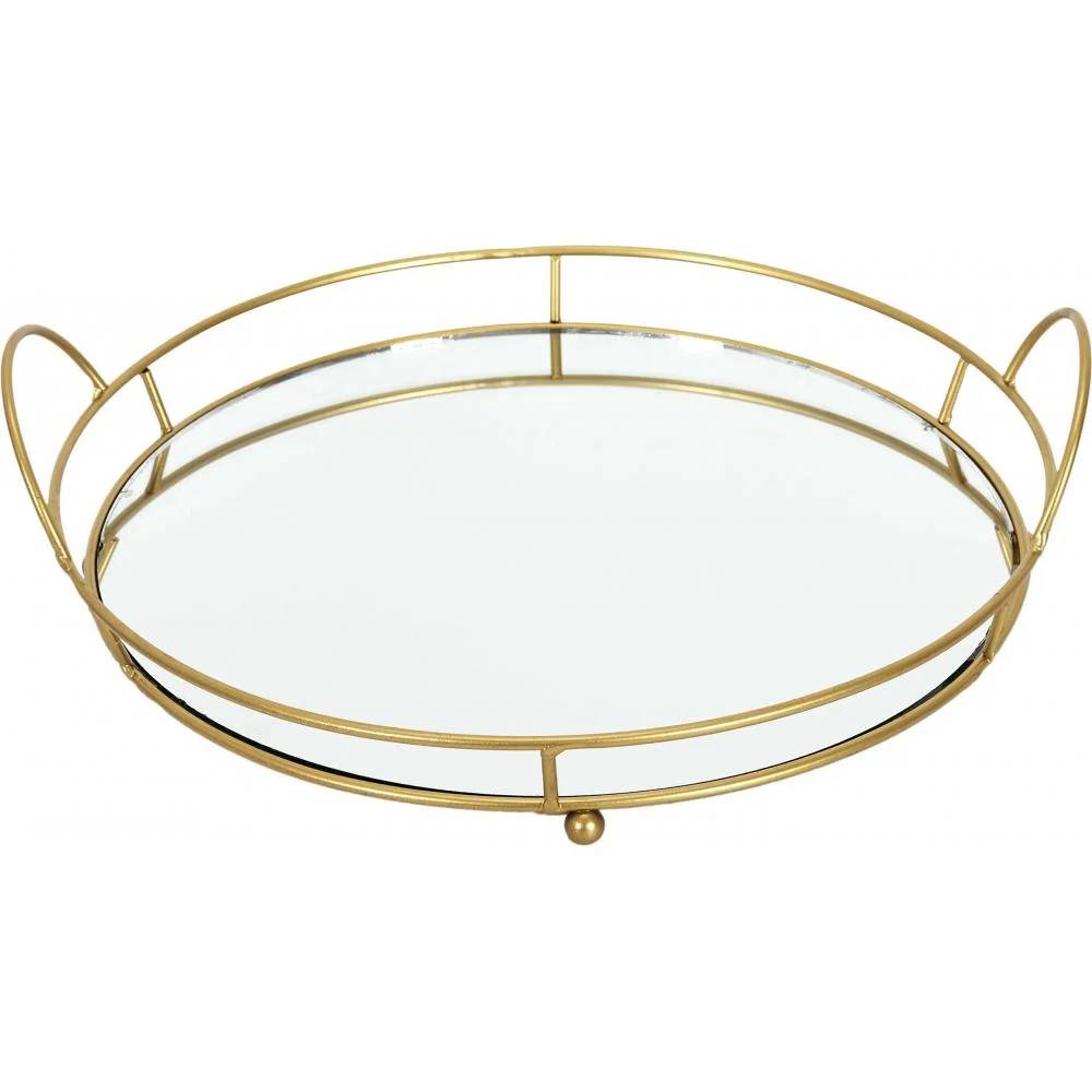 Plateau de présentation Fer Verre 34 cm – THE HOME DECO FACTORY - Image 4
