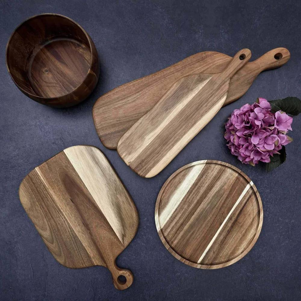 Planche de présentation Bois d'acacia L 50 cm l 15 cm H 1,5 cm – THE HOME DECO FACTORY - Image 2