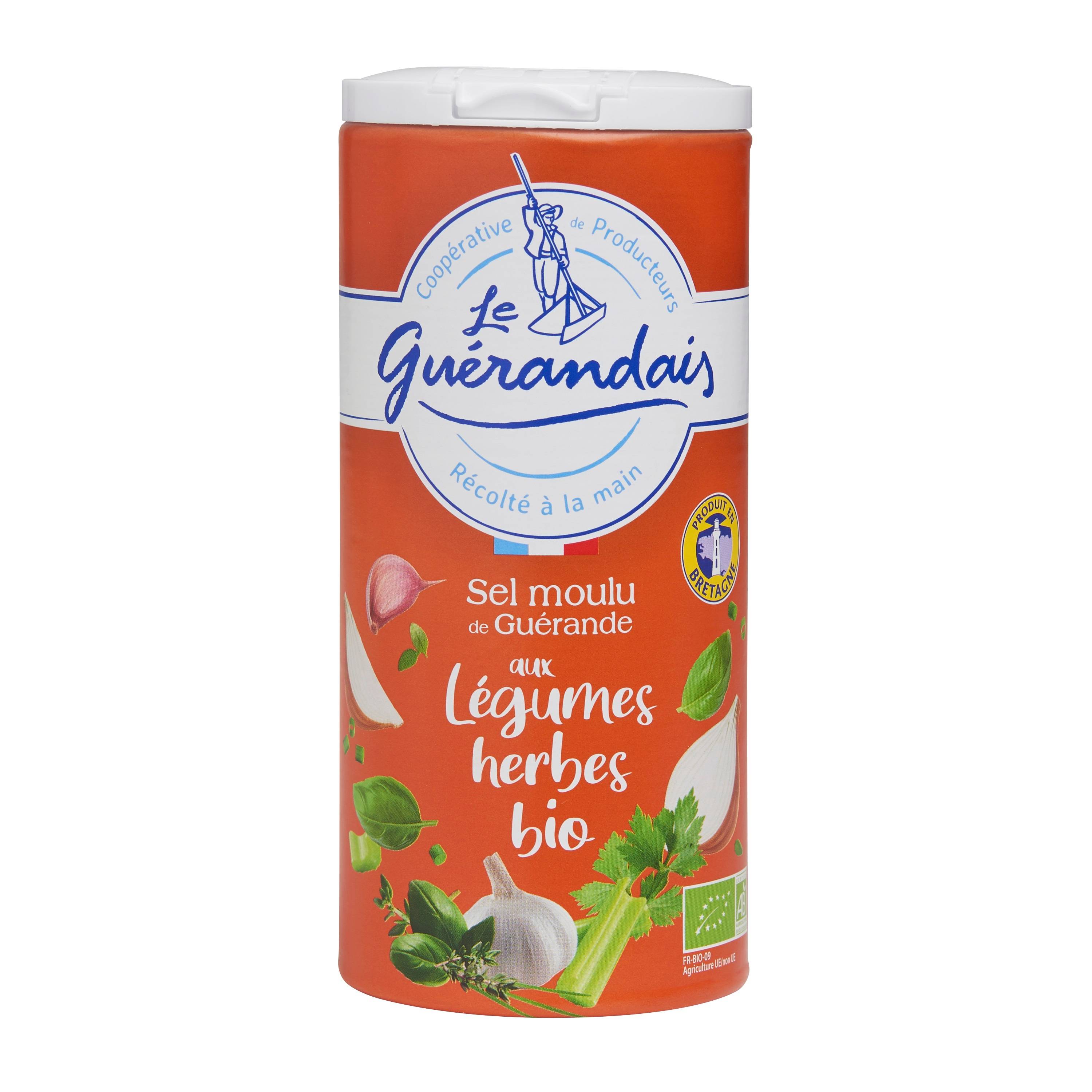 Sel moulu Guérande légumes herbes bio 250 g - LE GUÉRANDAIS