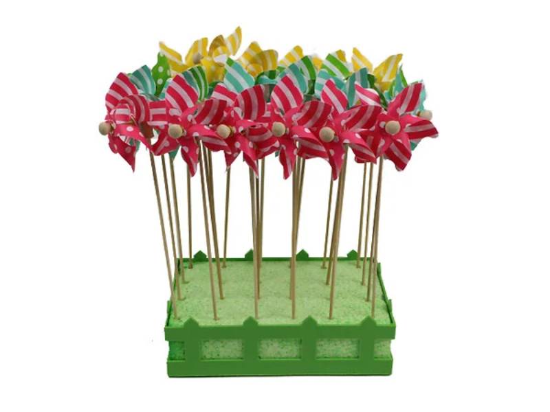 Moulin à Vent En Plastique 9x9x28 cm - CIDDECO