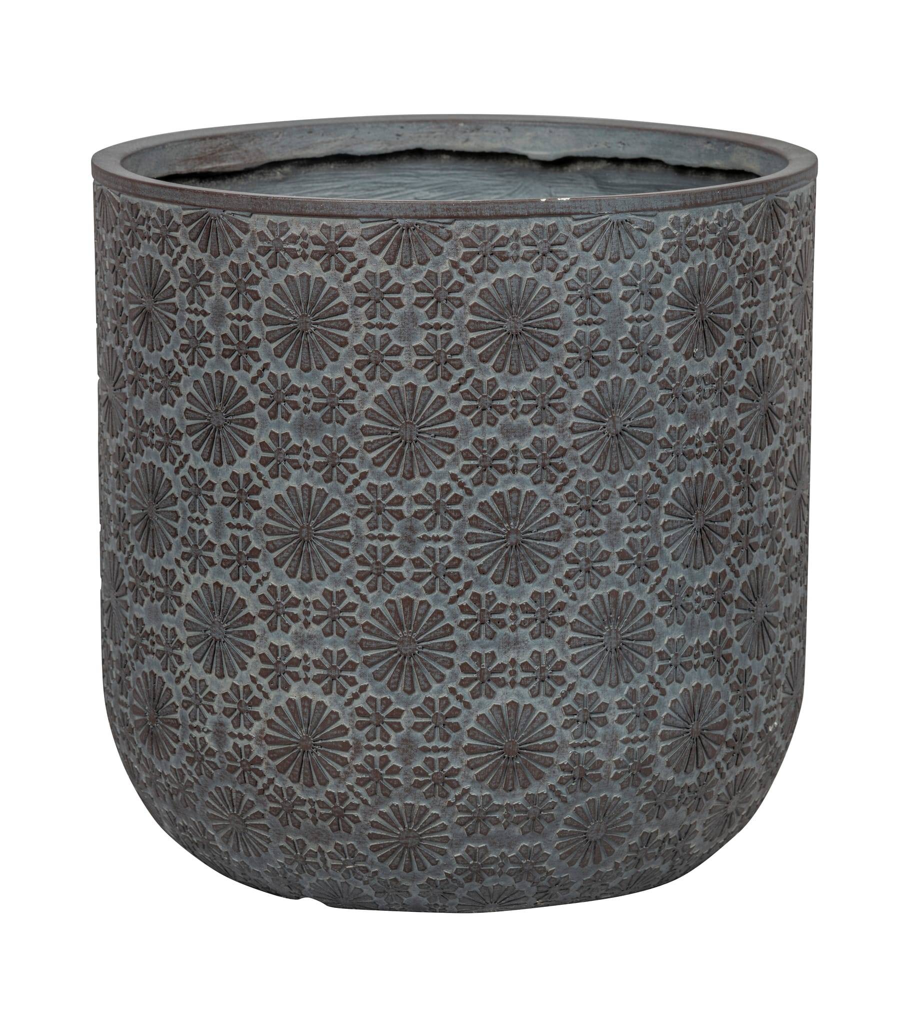 Ecloz - Pot rond Chester Gris foncé en fibre Ø25 x H.25 cm - ECLOZ - Image 2