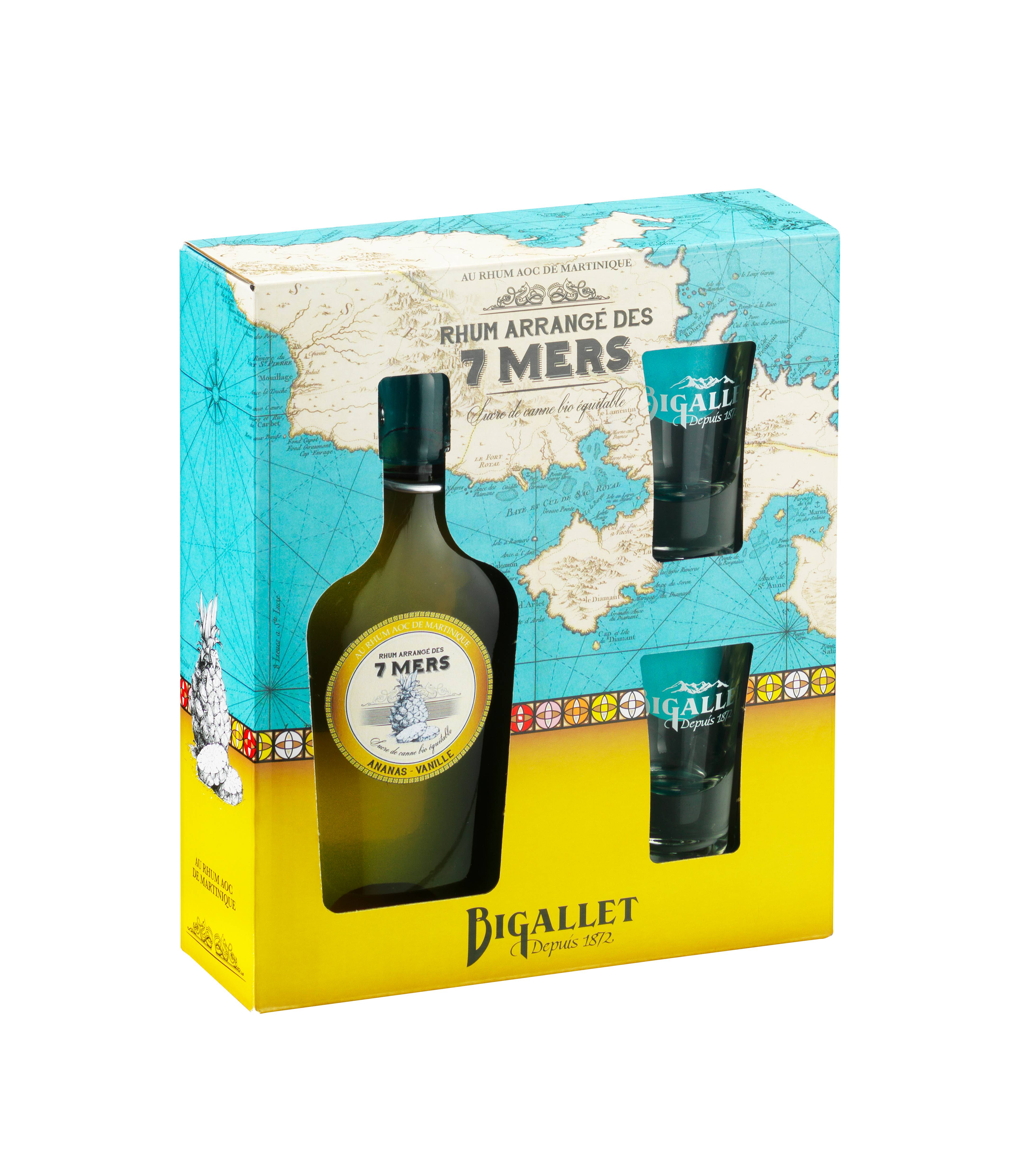 Bigallet - Coffret rhum-ananas 25° 20 cl + 2 verres - Bigallet - Image 1