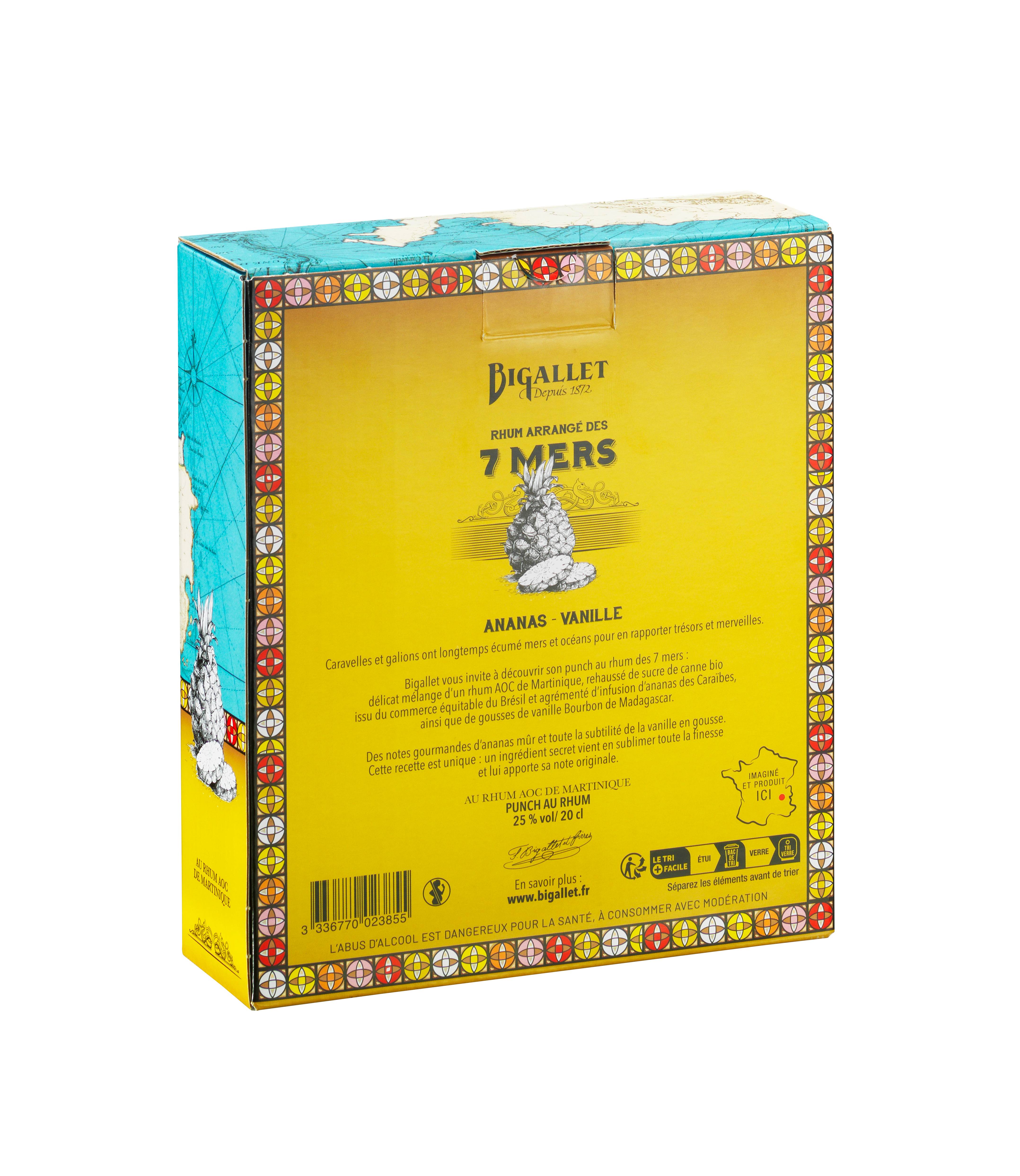 Bigallet - Coffret rhum-ananas 25° 20 cl + 2 verres - Bigallet - Image 2