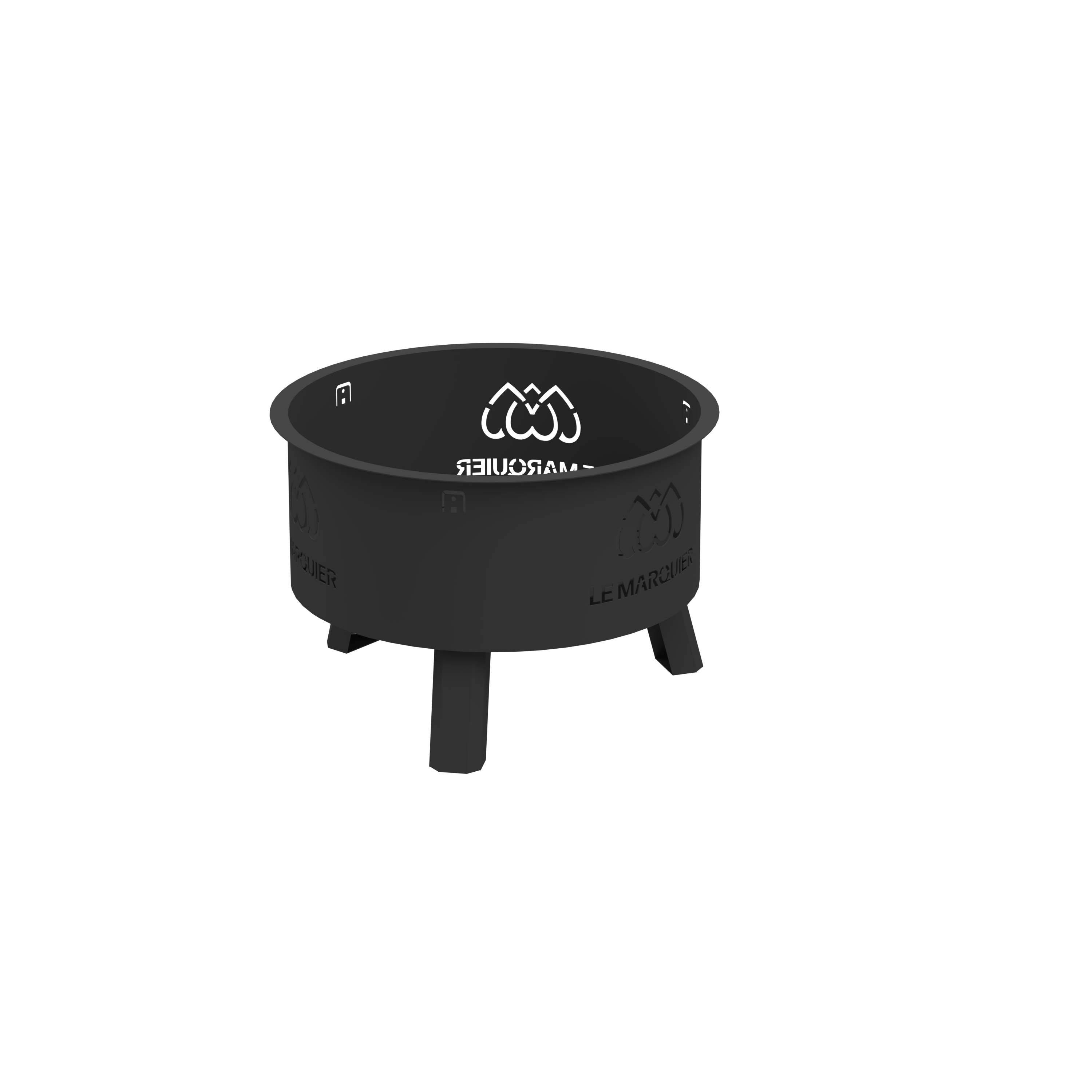 Le Marquier - Brasero rond noir - LE MARQUIER - Image 1