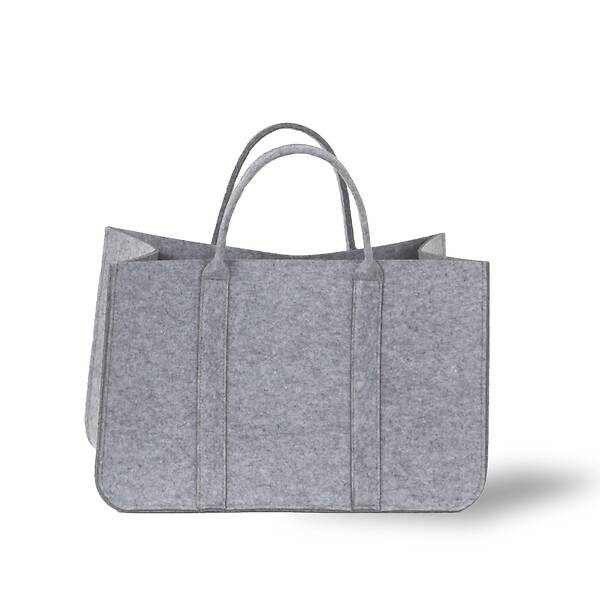 Le Marquier - Sac à bûches tissus gris L.53 P.30 H.35/51 cm DANDY - LE MARQUIER - Image 7