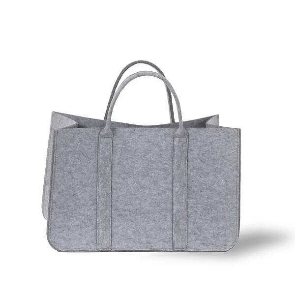 Le Marquier - Sac à bûches tissus gris L.53 P.30 H.35/51 cm DANDY - LE MARQUIER - Image 6