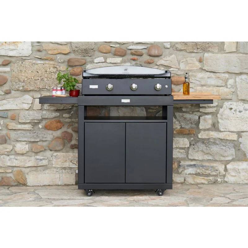 Le Marquier - Desserte cuisine avec tablettes noire - Le Marquier - Image 8
