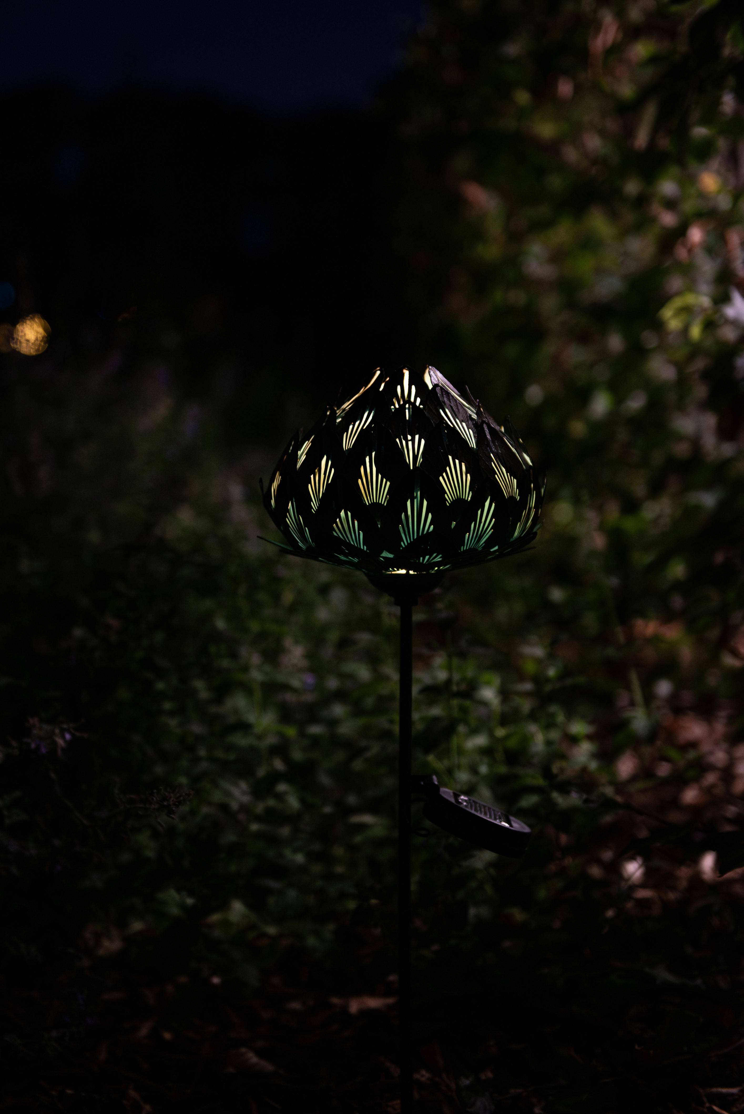 Garden ID - Lampe solaire  sur tige chou L.18 H.70 cm - Garden Id - Image 3