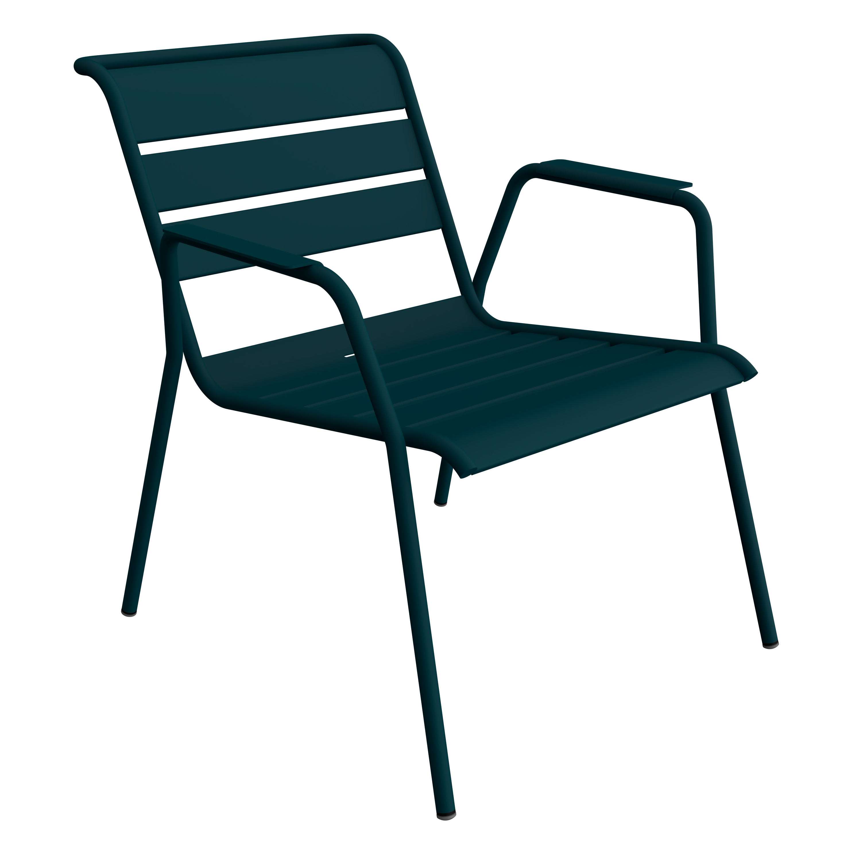 Fermob - Fauteuil de jardin acier bleu acapulco Monceau Lounge Fermob - Image 2