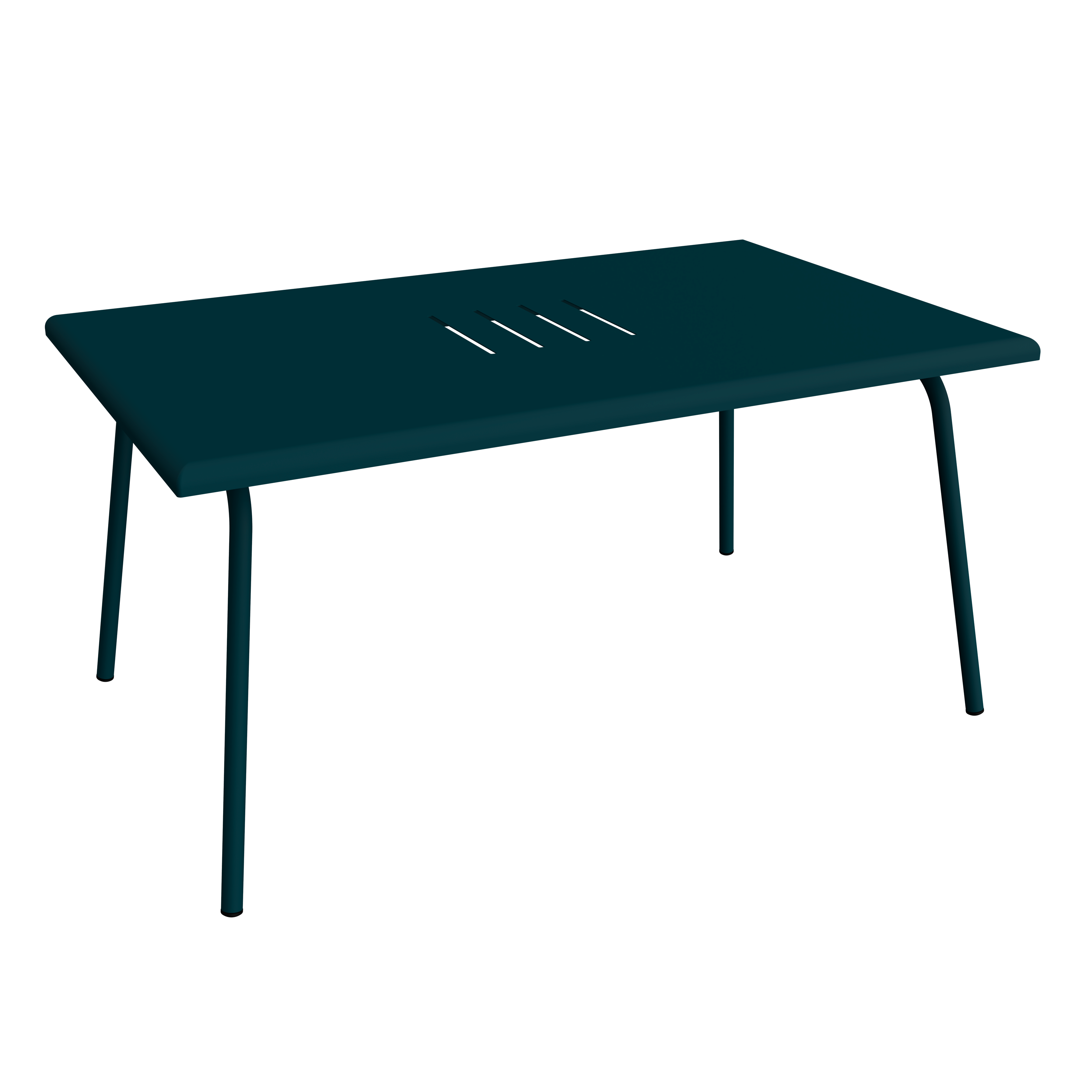 Fermob - Table basse de jardin rectangulaire acier bleu acapulco Monceau Fermob - Image 2