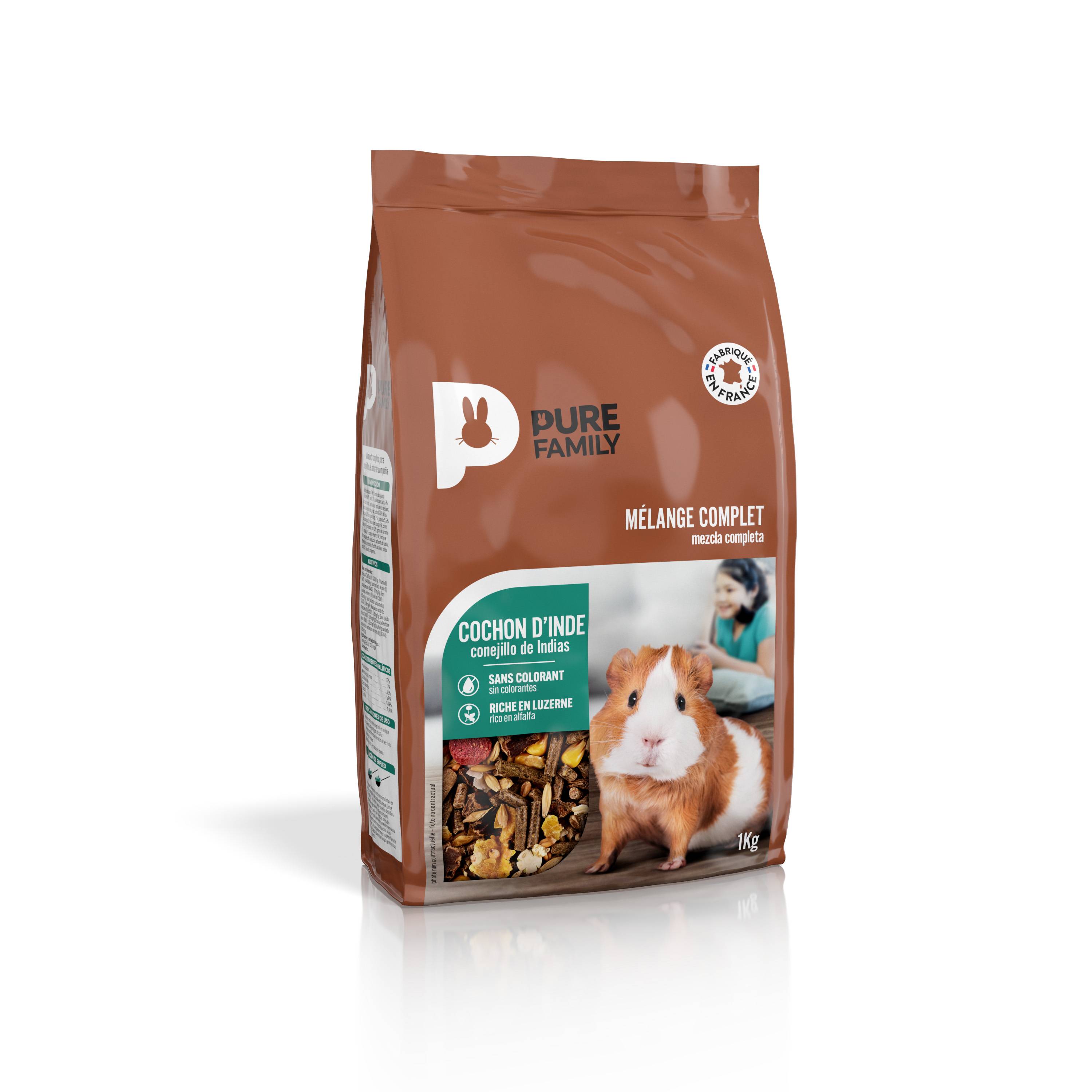 Pure Family - Mélange complet Cochon d’Inde 1 kg - Pure Family - Image 1