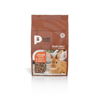 Pure Family - Mélange Complet Lapin Nain 7 Kg - PURE FAMILY