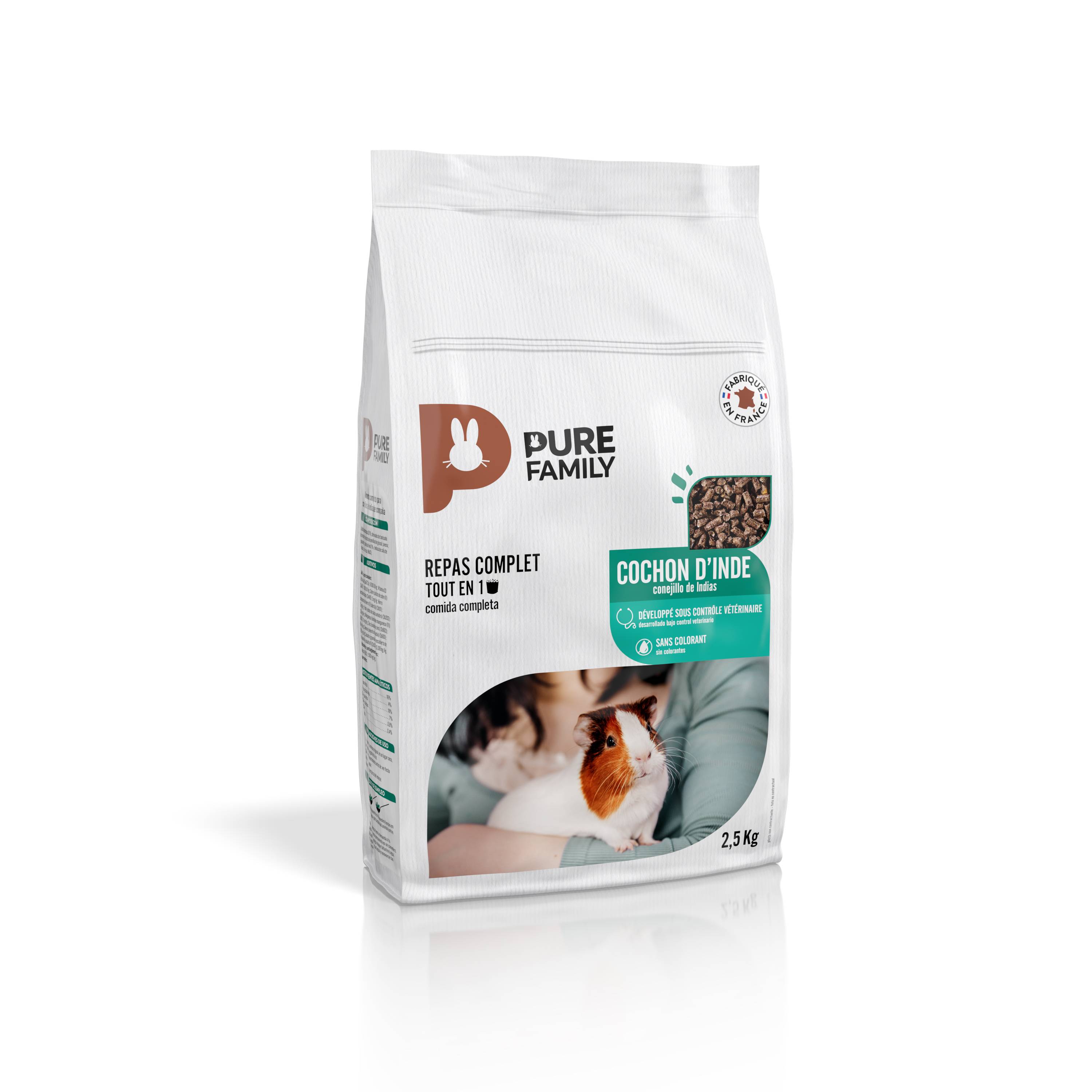 Pure Family - Repas Complet Tout-en-Un Cochon d'Inde 2,5 Kg - PURE FAMILY - Image 4